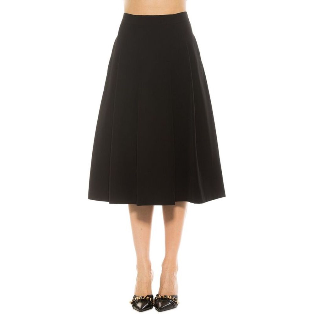 Alexia Admor Womens Illia Pleated Skirt, Black